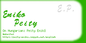 eniko peity business card